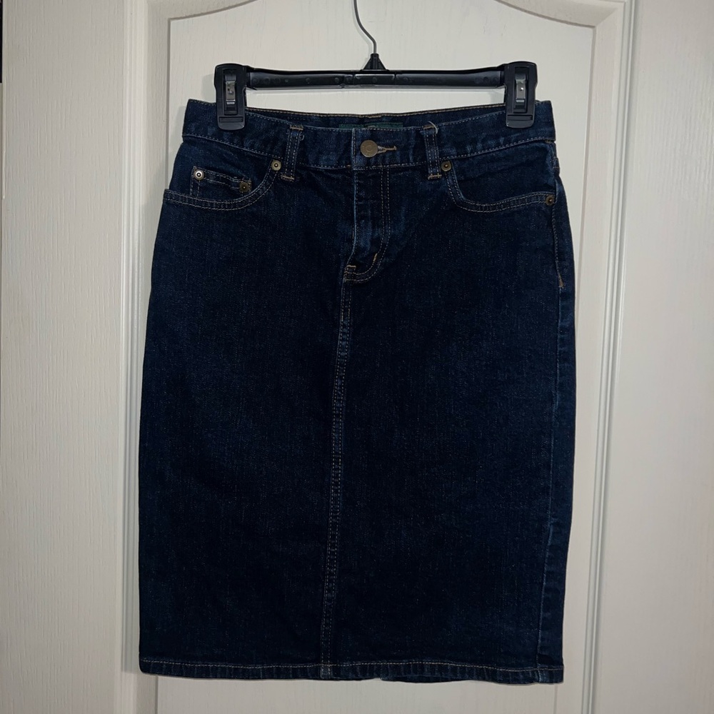 Lauren Ralph Lauren Dark Denim Skirt